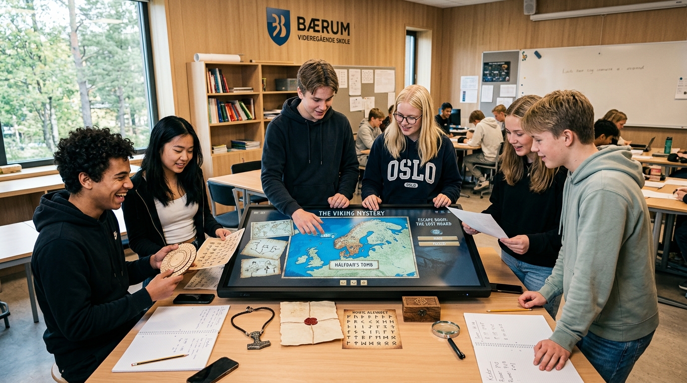 Gåter, escape rooms & lærespill for skolen